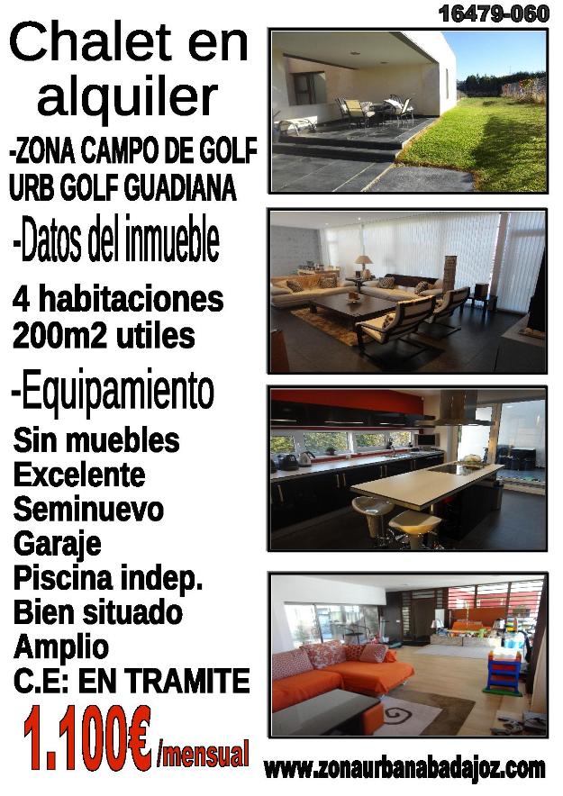 Excelente chalet sin muebles en el campo de golf