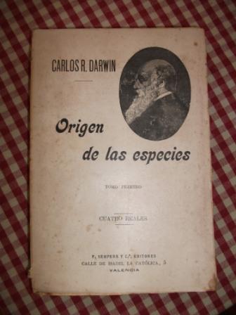 Darwin origen de las especies - 4 libros antiguos