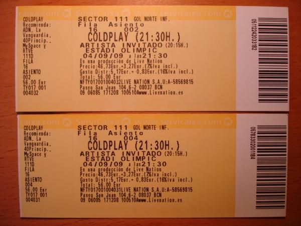 COLDPLAY BARCELONA 04/09