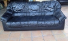 sofá de piel de segunda mano, sofás de piel de segunda mano, sofa de piel color negro - mejor precio | unprecio.es