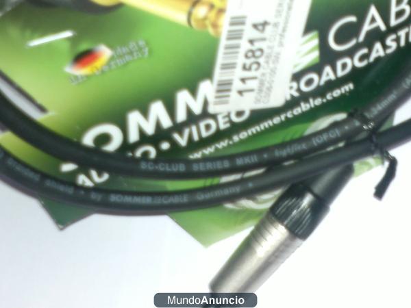CABLE MICROFONO PROFESIONAL SOMMER CABLE. NUEVO.