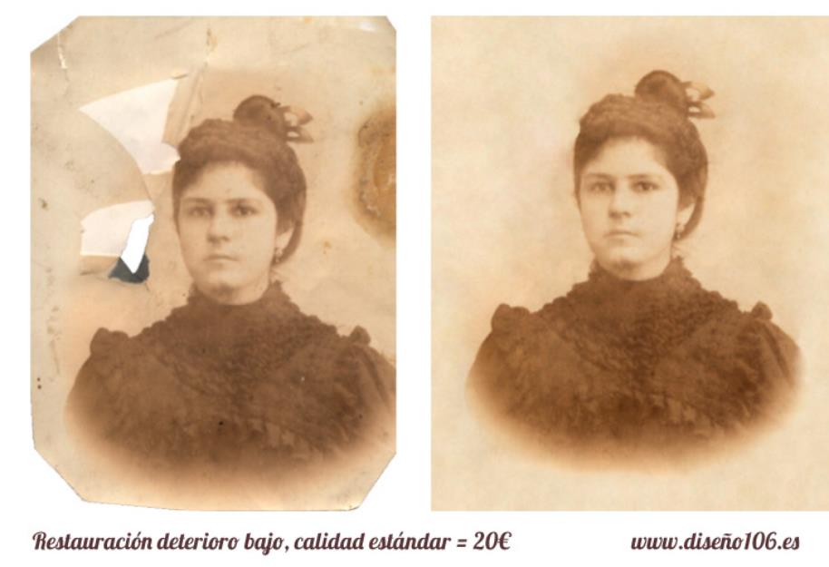 Restauración Fotografía Antigua. Restaurar Foto Deteriorada.