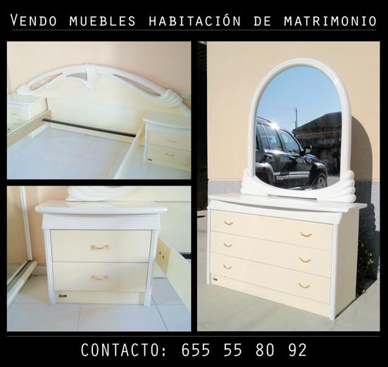 Muebles de habitación de matrimonio.