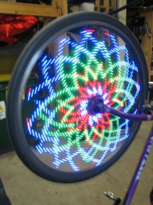 LUCES LUZ  5 LED RGB / MULTICOLOR  PARA RUEDA BICI , MOTO O COCHE