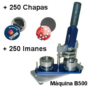 Máquina para hacer chapas B500 + 250 Chapas + 250 Imanes