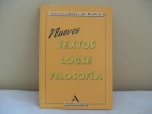 Nuevos textos Logse Filosofía (Kant, Nietzche, Kant, Ortega y Gasset y otros) - mejor precio | unprecio.es