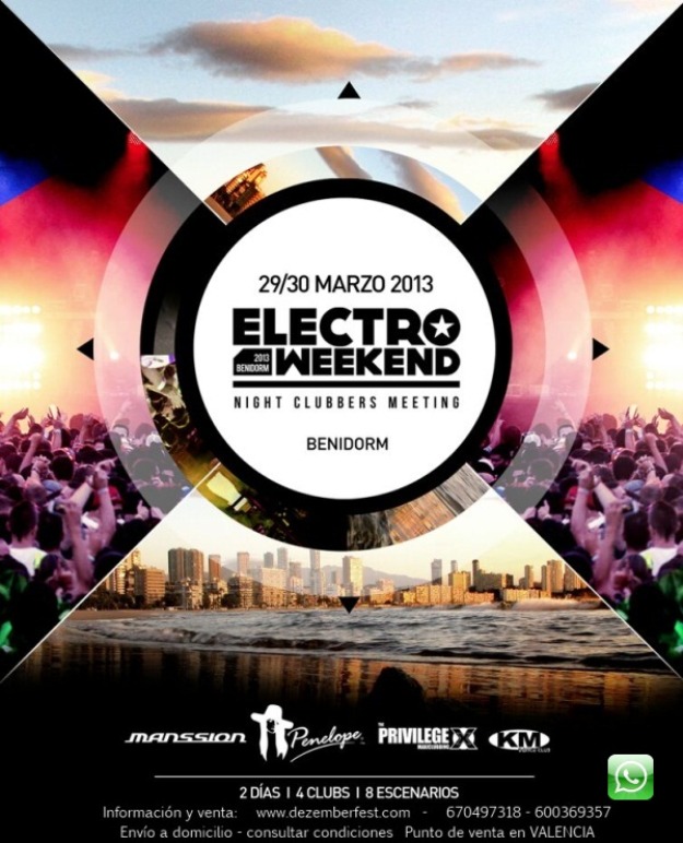 Entradas Electro Weekend Benidorm (29 y 30 Marzo) - Manssion - Penelope - Privilege X - KM