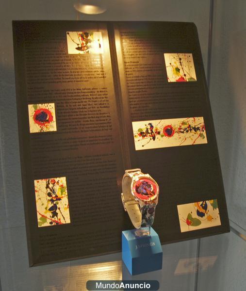 Reloj Swatch diseñado por el artista Sam Francis