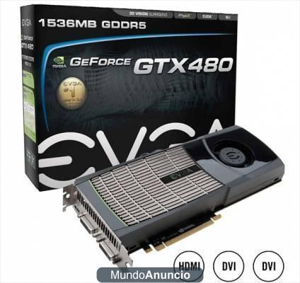 EVGA Nvidia GTX 480 1, 5 GB GDDR5 (NUEVA)