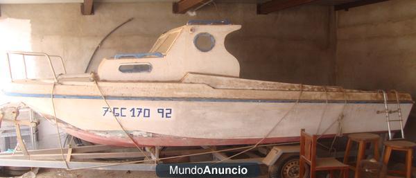 vendo barco de fibra en lanzarote