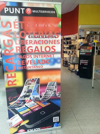 Canalización de loterías, recargas, fotos