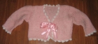 Chaqueta artesanal rosa y blanco para niña - mejor precio | unprecio.es