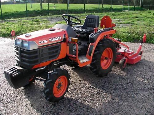 Tractor Kubota B 1410 23H cortacésped con kit de mulching