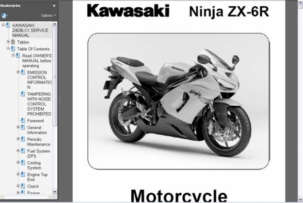 Kawasaki Ninja ZX6R Workshop Manual 2005