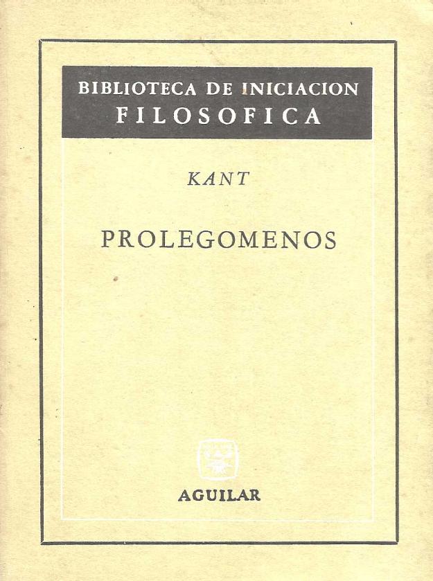 Prolegómenos – immanuel kant