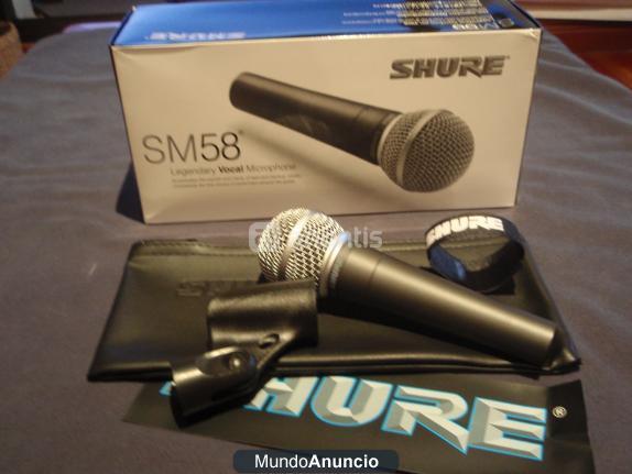 MICROFONOS SHURE NUEVOS BETA58A Y SM57