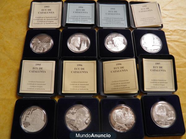 MONEDAS DE PLATA ECUS DE CATALUÑA