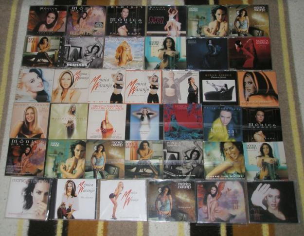 10 SINGLES Y 1 VINILO. MATERIAL DE MONICA NARANJO