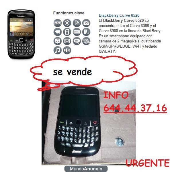 SE VENDE MOVIL BLACKBERRY 8520 CURVE