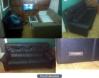 Sofa de piel negro GRANFORT - mejor precio | unprecio.es
