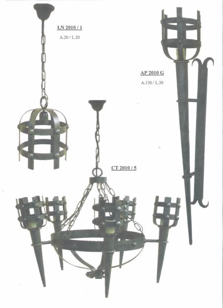 lamparas forja frágua Rusticas estlo Medieval