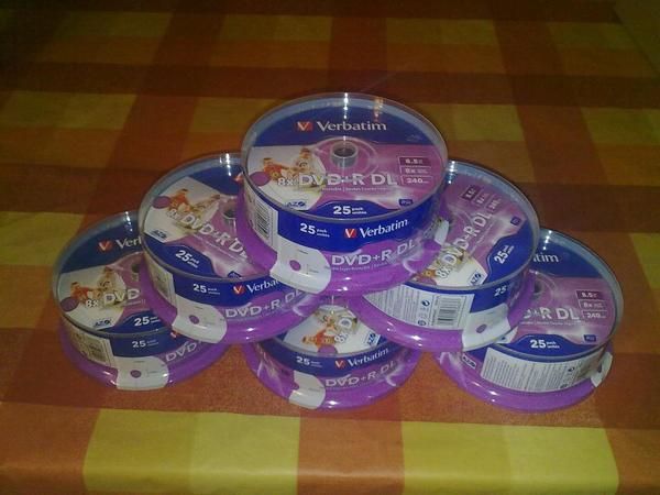 Tarrina DVD doble capa +R Verbatim