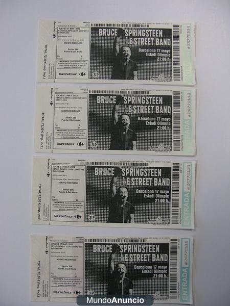 Entradas concierto Bruce Sprigsteen en Barcelona 17-5-2012