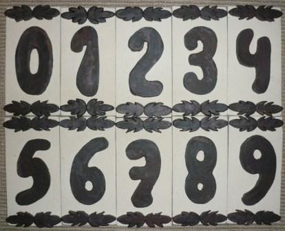NUMEROS DE CERAMICA PARA LA VIVIENDA
