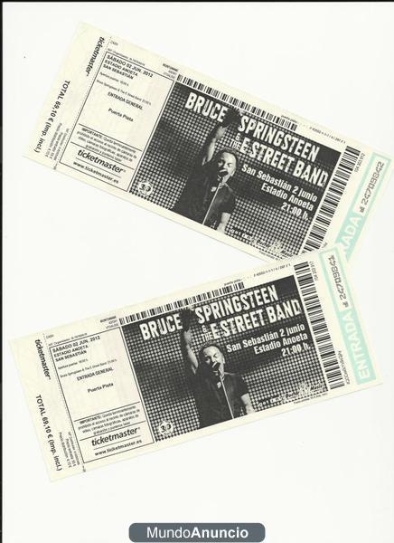 Vendo 2 entradas Bruce Springsteen