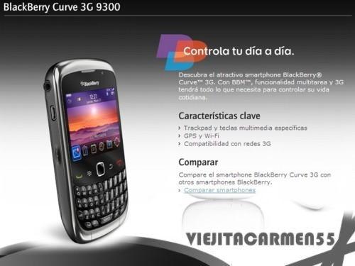BLACKBERRY CURVE 3G 9300 CON WIFI NUEVA LIBRE