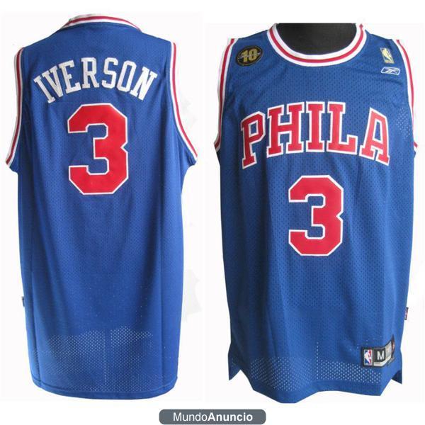 NBA camisetas Philadelphia76ers  Iverson camiseta envío gratis todas Espana