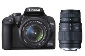 Vendo una camara reflex digital Canon EOS 1000D + 2 objetivos + accesorios