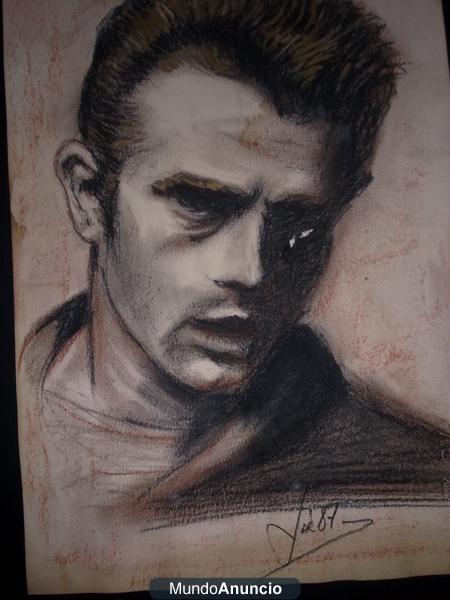 Retrato de James Dean del 87