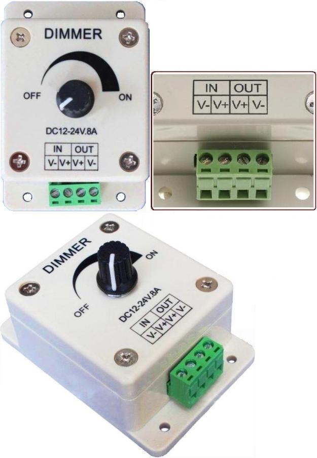 Dimmer para Tiras de Led   Monocolor 12 o 24v   www.ledtron.es