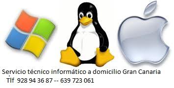 Servicio tecnico informatico a domicilio Las Palmas Telde Vecindario Mogan