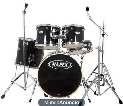 Bateria Mapex QR negra, practicamente nueva, no tiene los platos