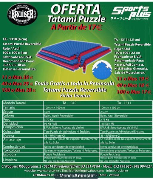 OFERTA DE TATAMI PUZZLE CON PORTES PAGADO