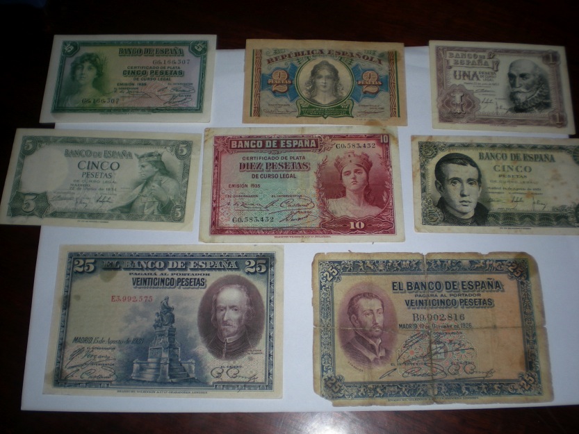 billetes y monedas antiguas