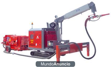 Robot de gunite, robot de gunitado, robot para proyección de hormigón, gunitadoras, bombas de hormigón estacionarias