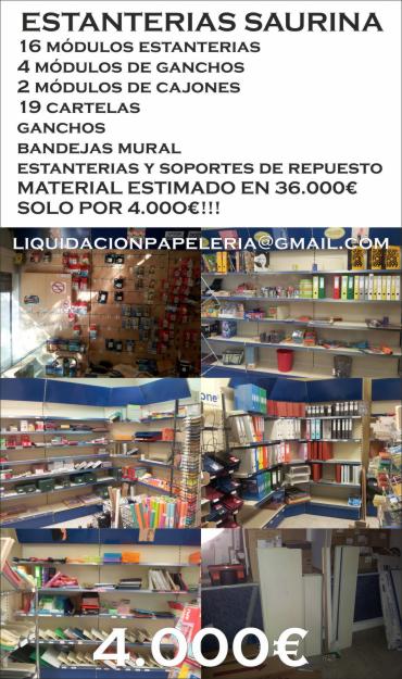 Se venden estanterías y otros muebles de papelería
