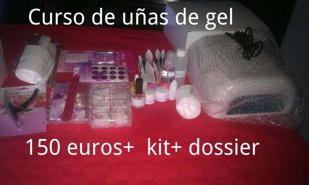 curso de uñas de gel+kit+dossier+10 horas practicas 150 euros