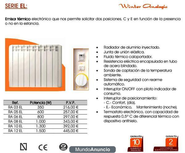 Radiadores Tíndalo de Bajo Consumo