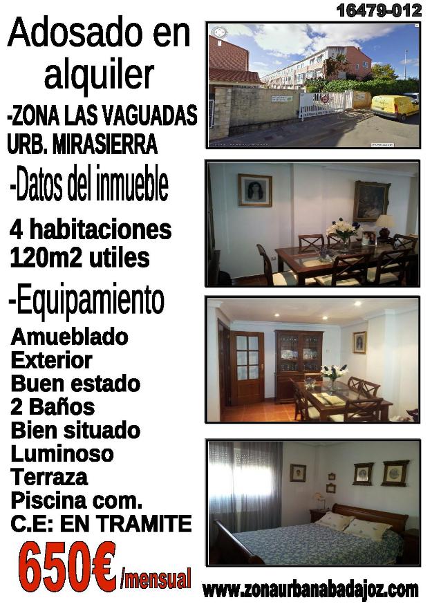 Adosado amueblado en las vaguadas
