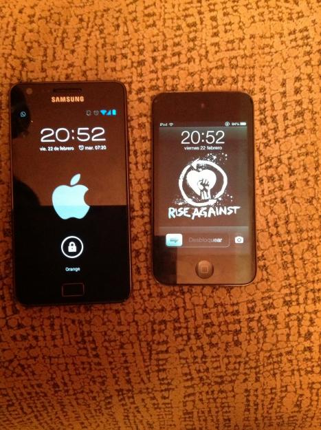 Cambio Samsung Galaxy S2 + ipod touch por iphone 4/4s