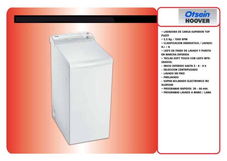 OFERTA Lavadora otsein ohft-5510 5,5k 1000r cs
