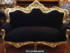 Sofa en Estilo Luis XVI en Negro, oferta de Verano - mejor precio | unprecio.es