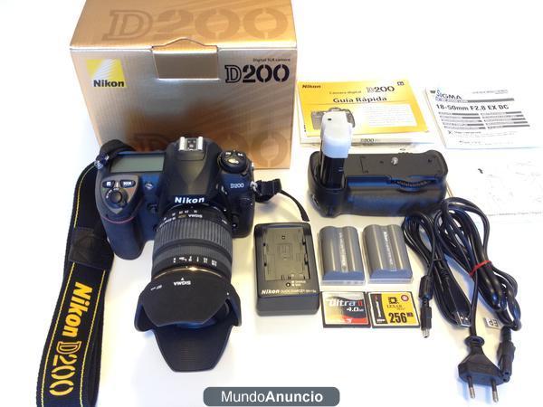 Nikon d200 + sigma 18-50mm 2.8 EX DC + GRIP