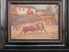 Tres cuadros de E. Poy Dalmau, escenas taurinas - mejor precio | unprecio.es