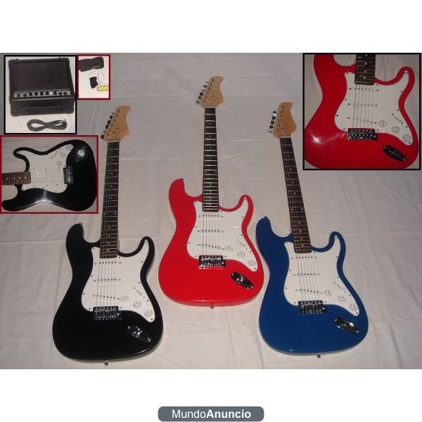 SET GUITARRA ELECTRICA CON AMPLIFICADOR DE 15W, 99€