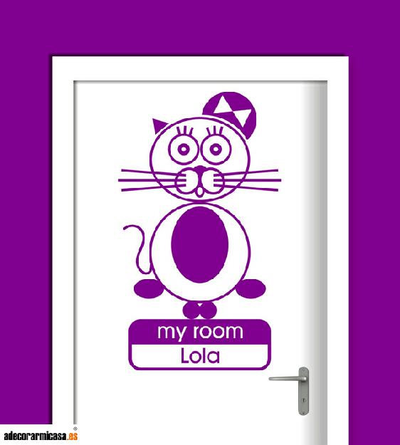 Gatuca Lazo My Room Vinilo decorativo infantil